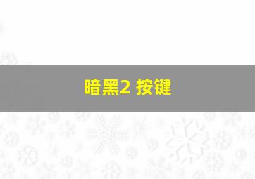 暗黑2 按键